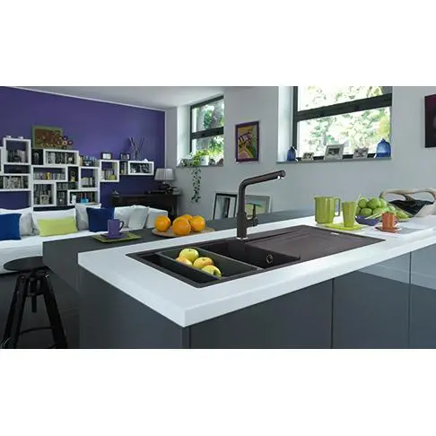 Bateria Franke Urban Pull-Out Onyx Mosiądz