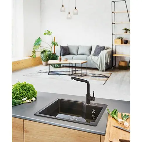 Bateria Franke Urban Pull-Out Onyx Mosiądz