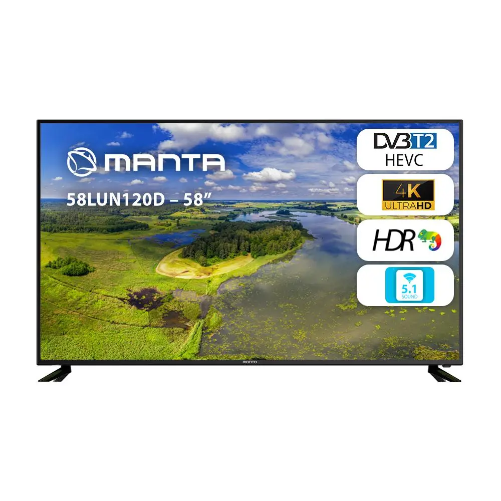 Telewizor Manta 58LUN120D 58" LED 4K 60Hz DVB-T2