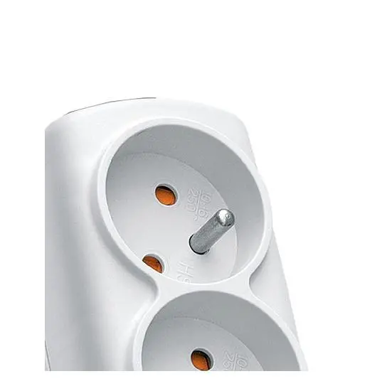 Gniazdo sieciowe Acar mini CO 2 gniazda Biały