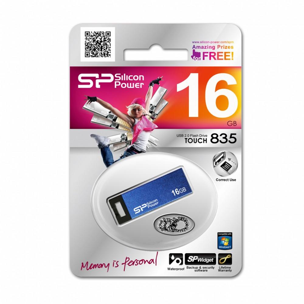 PenDrive Silicon Power Touch 835 16GB USB 2.0  Niebieski