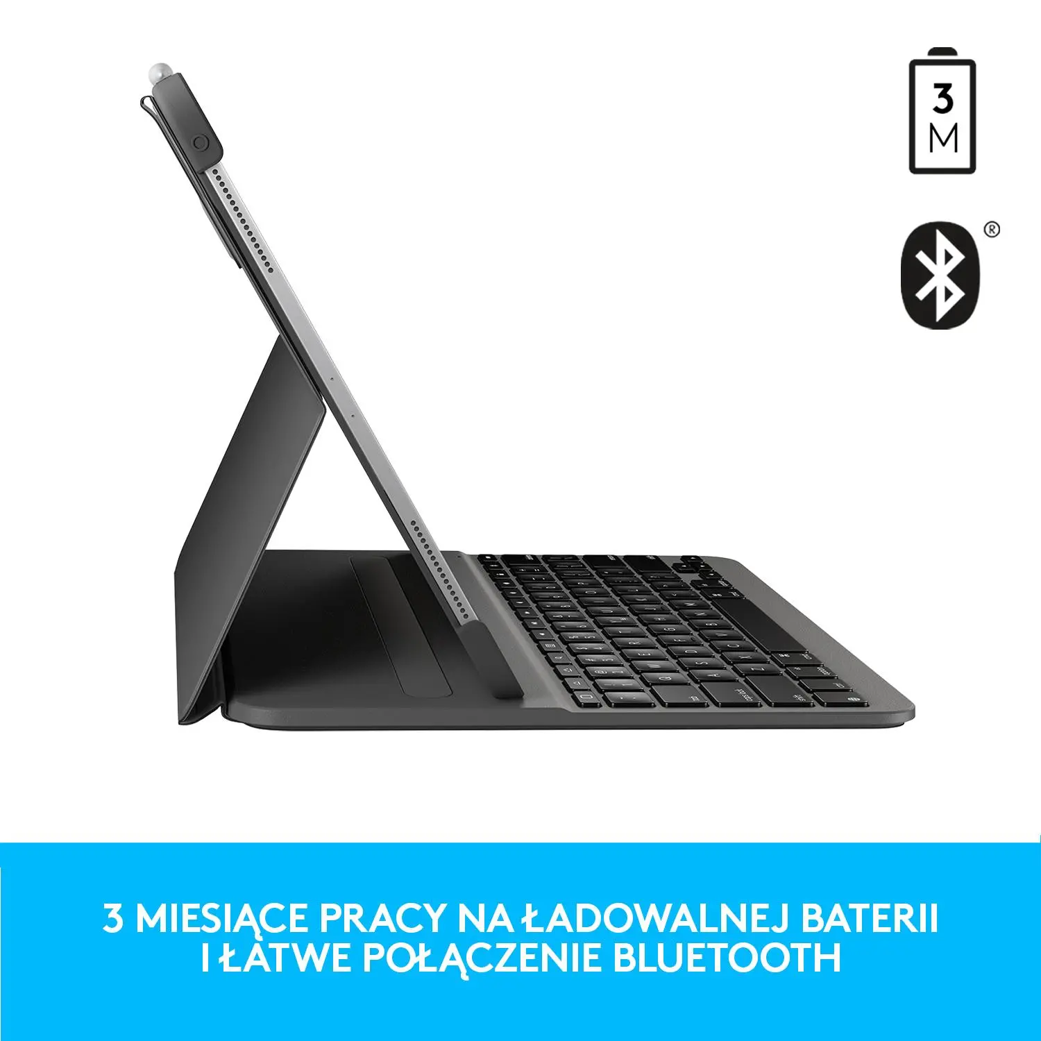Etui na tablet Logitech Slim Folio Pro iPad Pro 12,9 (3. i 4.gen.) Grafitowy