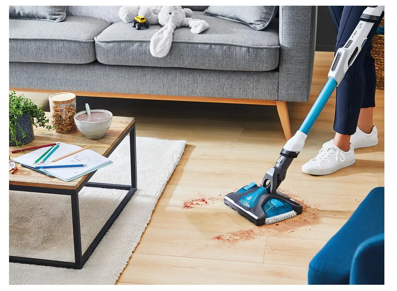 Odkurzacz Tefal Air Force 360 Flex Aqua TY9490 30min Funkcja mycia
