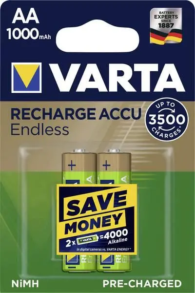 Akumulatorki VARTA Rechargeable ACCU Endless AA 1000mAh 2szt.