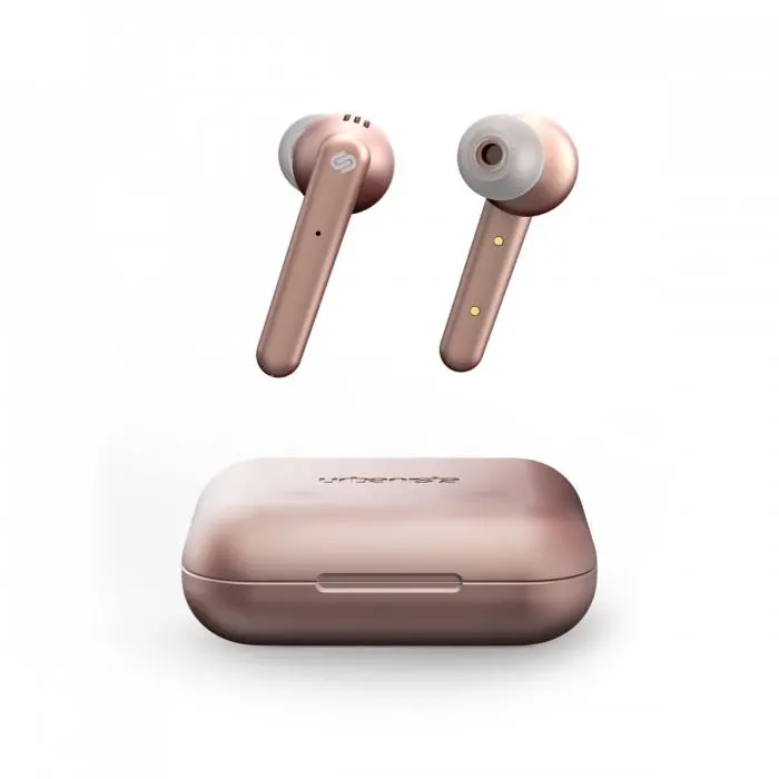 Słuchawki bezprzewodowe Urbanista Paris Dokanałowe Bluetooth 5.0 Różowe złoto