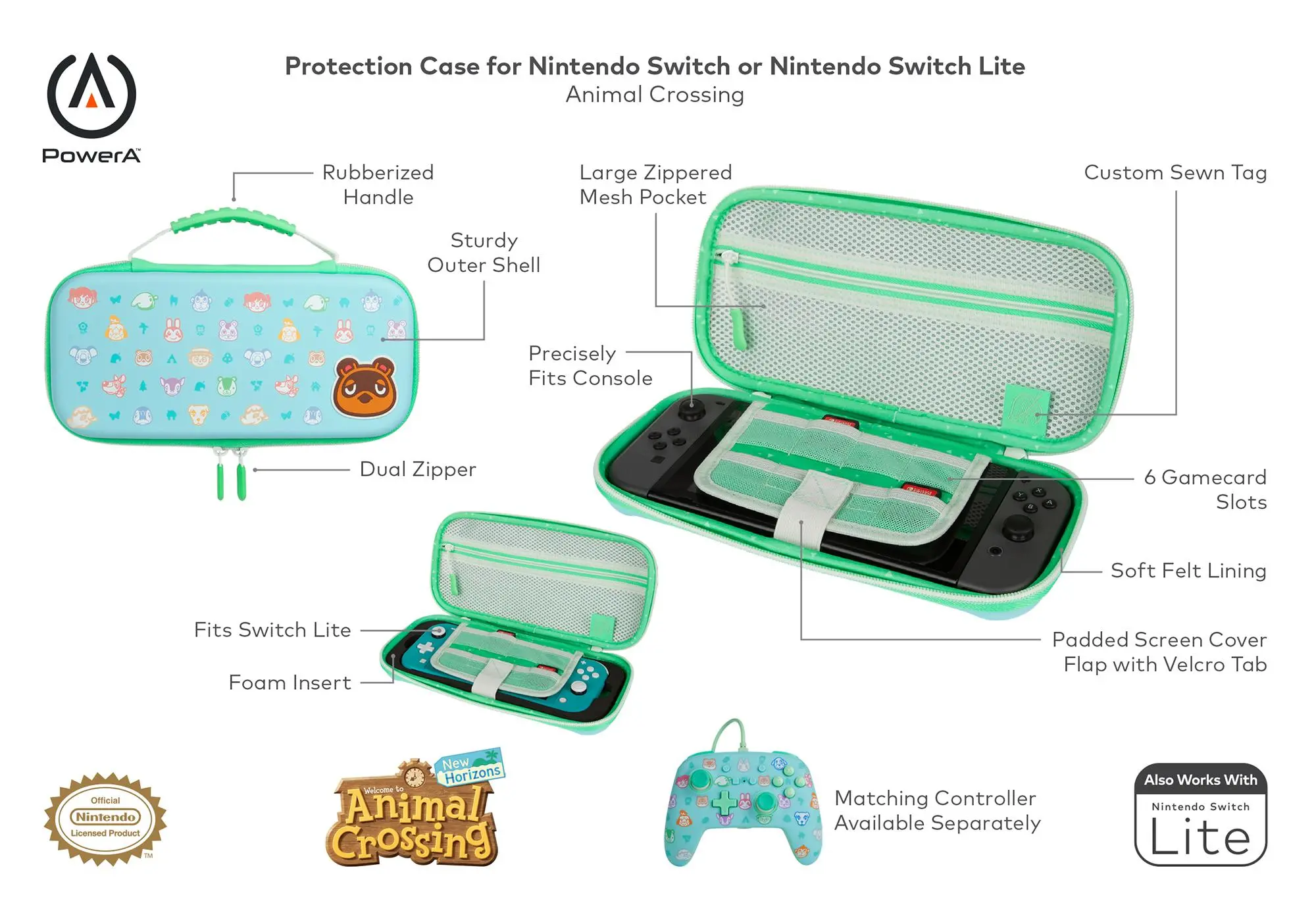 Etui PowerA Protection Case Animal Crossing