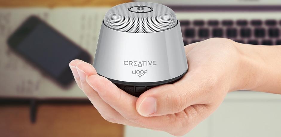 Głośnik Bluetooth Creative Woof (srebrny)