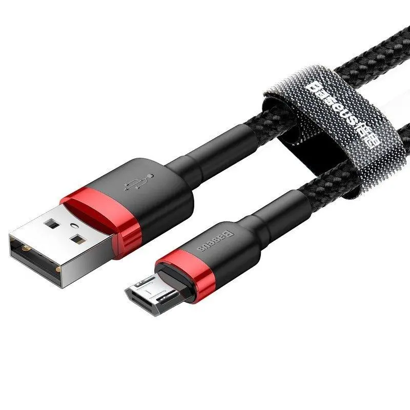 Kabel Baseus Micro USB Cafule 2A 3m Czarno-czerwony