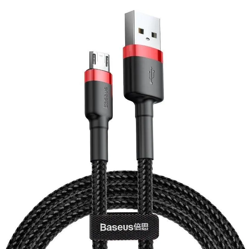 Kabel Baseus Micro USB Cafule 2A 3m Czarno-czerwony