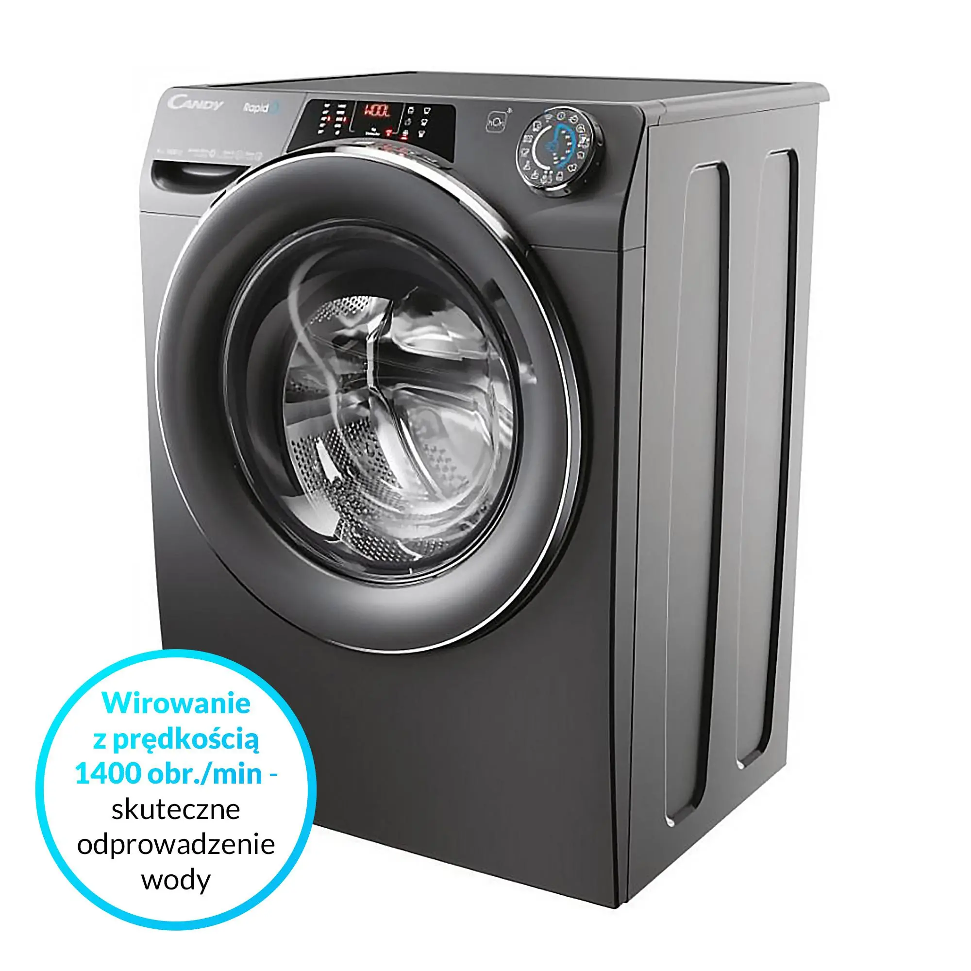 Pralka Candy RapidO RO1484DWMCRT/1-S Slim 8kg 1400obr/min Zdalne sterowanie