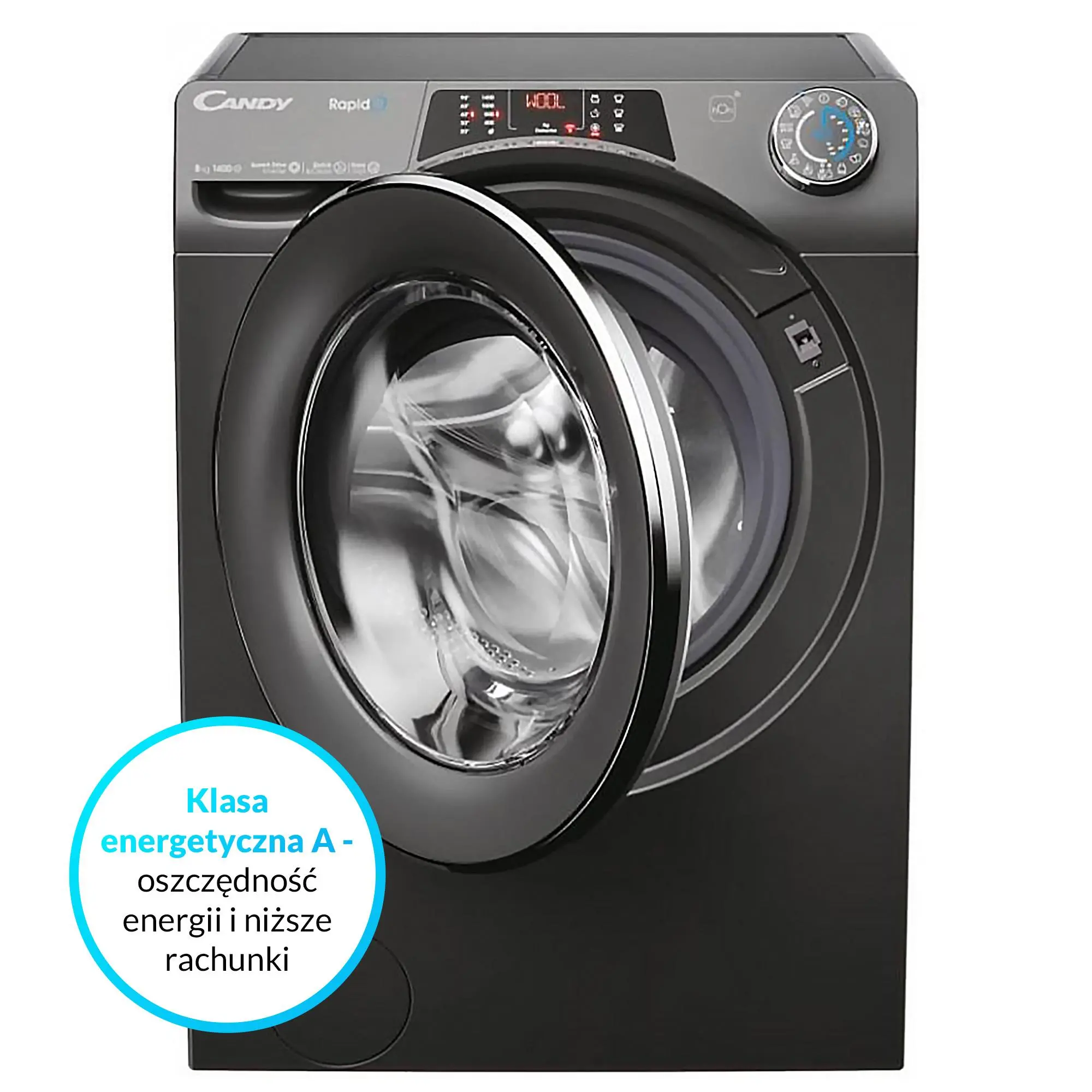 Pralka Candy RapidO RO1484DWMCRT/1-S Slim 8kg 1400obr/min Zdalne sterowanie