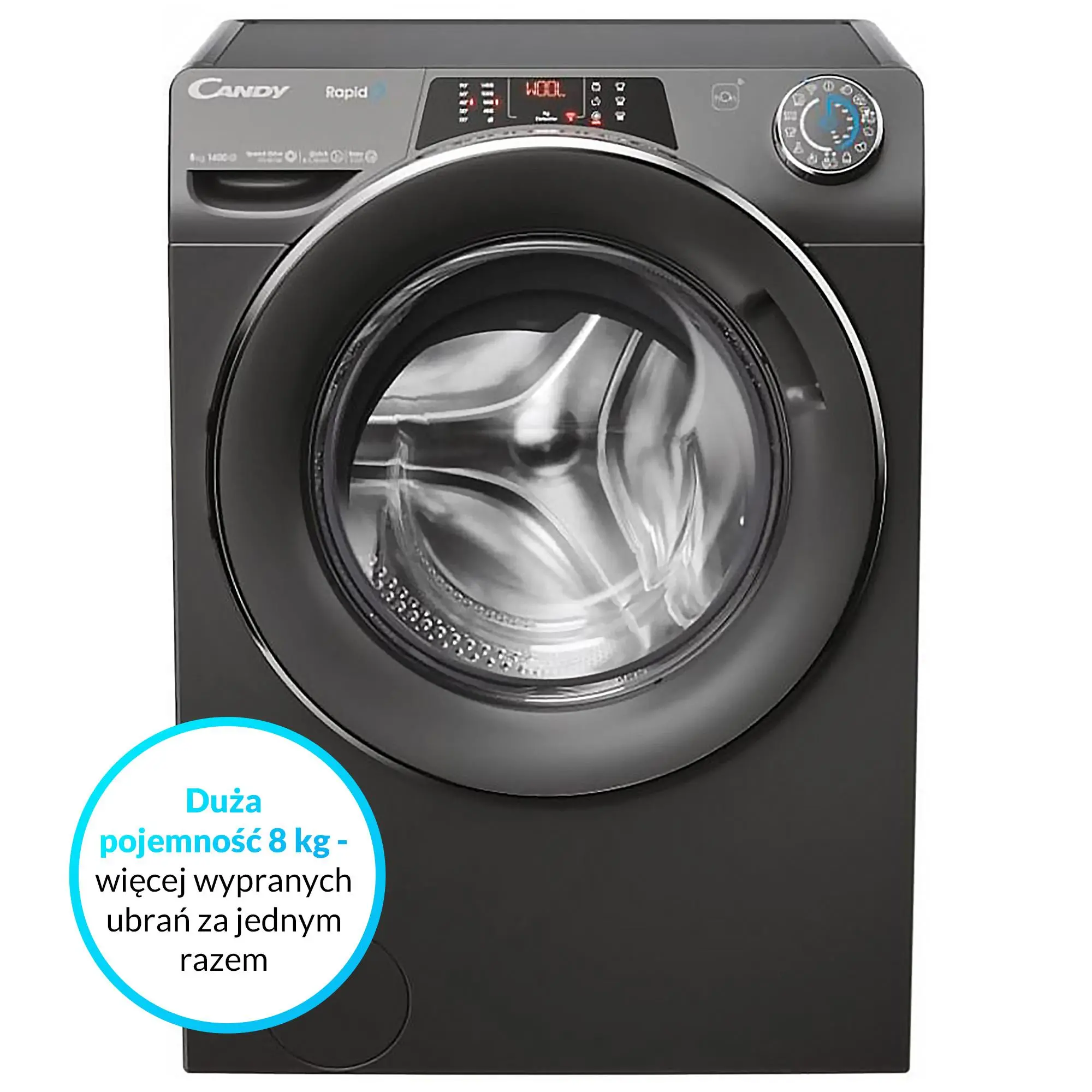 Pralka Candy RapidO RO1484DWMCRT/1-S Slim 8kg 1400obr/min Zdalne sterowanie