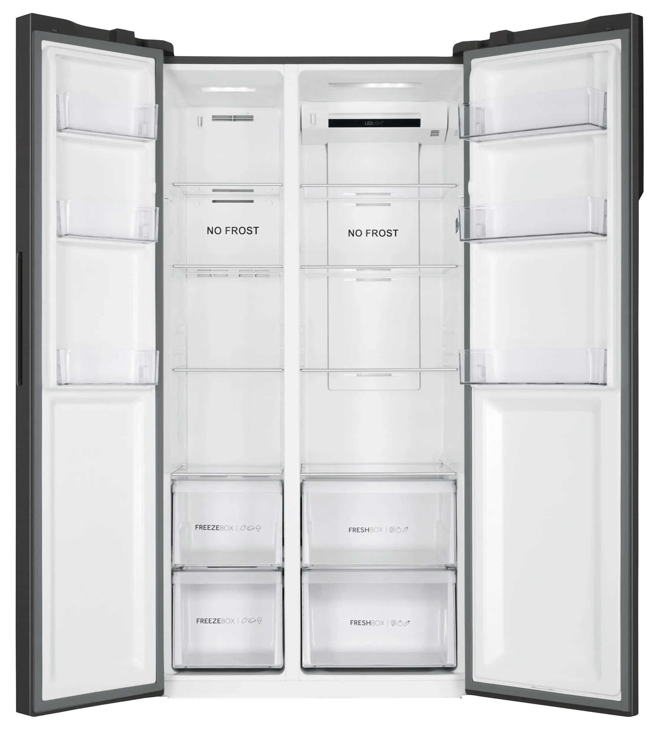 Lodówka Haier Seria 3 HSR3918ENPB Pełny No Frost 177,5cm Komora świeżości Czarny