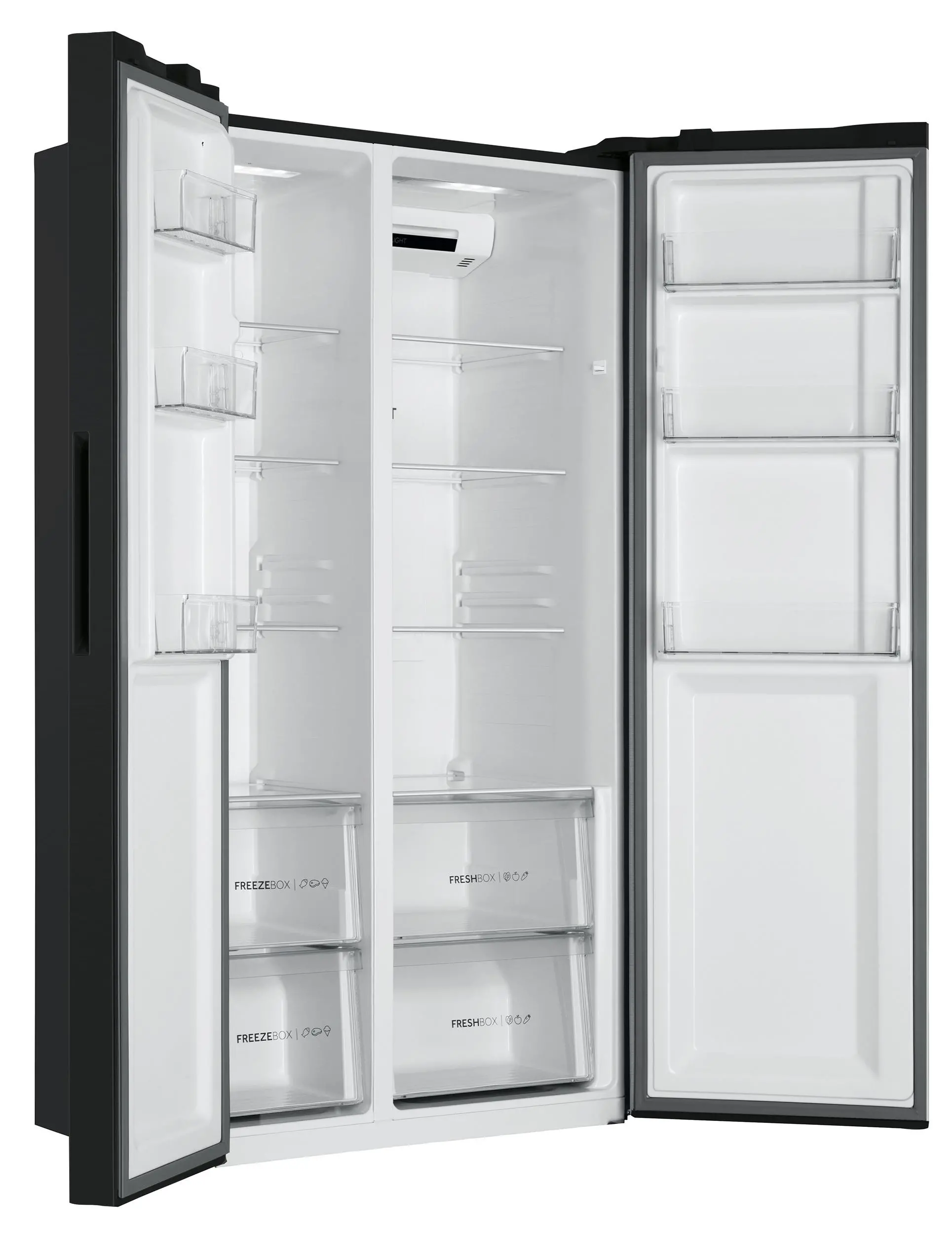 Lodówka Haier Seria 3 HSR3918ENPB Pełny No Frost 177,5cm Komora świeżości Czarny