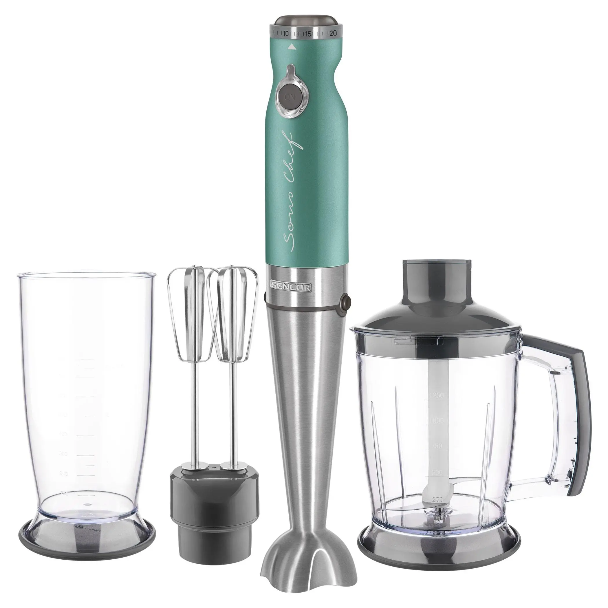 Blender Sencor SHB 5601GR-EUE3 4w1 1200W Rozdrabniacz Końcówka do ubijania