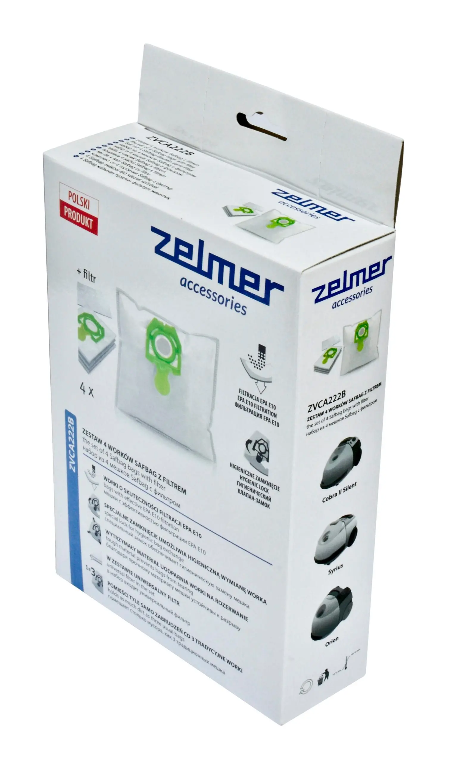 Worek do odkurzacza Zelmer ZVCA222B 4szt. + filtr