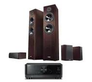 Yamaha MusicCast RX-V4A Czarny, NS-F51/NS-P51 Orzech