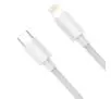 Kabel Baseus USB-C do Lightning Simple Wisdom PD 20W 1,5m Biały
