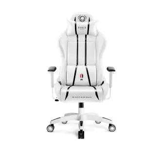 Fotel Diablo Chairs X-One 2.0 Normal Size Gamingowy do 136kg Skóra ECO Tkanina Biało-czarny