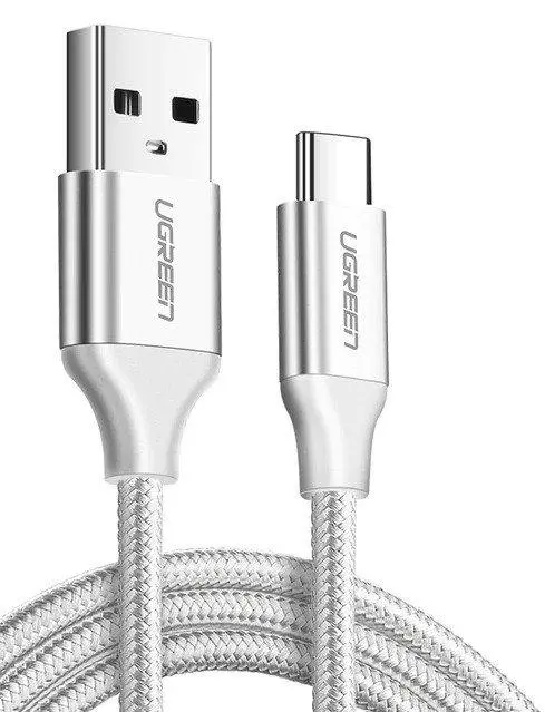 Kabel UGREEN Niklowany USB-C QC3,0 2m Biały