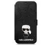 Etui Karl Lagerfeld Saffiano Ikonik Metal KLFLBKP12SIKMSBK do iPhone 12 mini Czarny