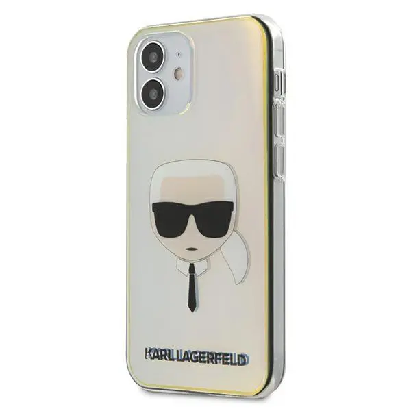 Etui Karl Lagerfeld Iridescent Karl`s Head KLHCP12SPCKHML do iPhone 12 mini