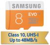 Samsung microSDHC Evo Class 10 UHS-I 8GB 48 MB/s