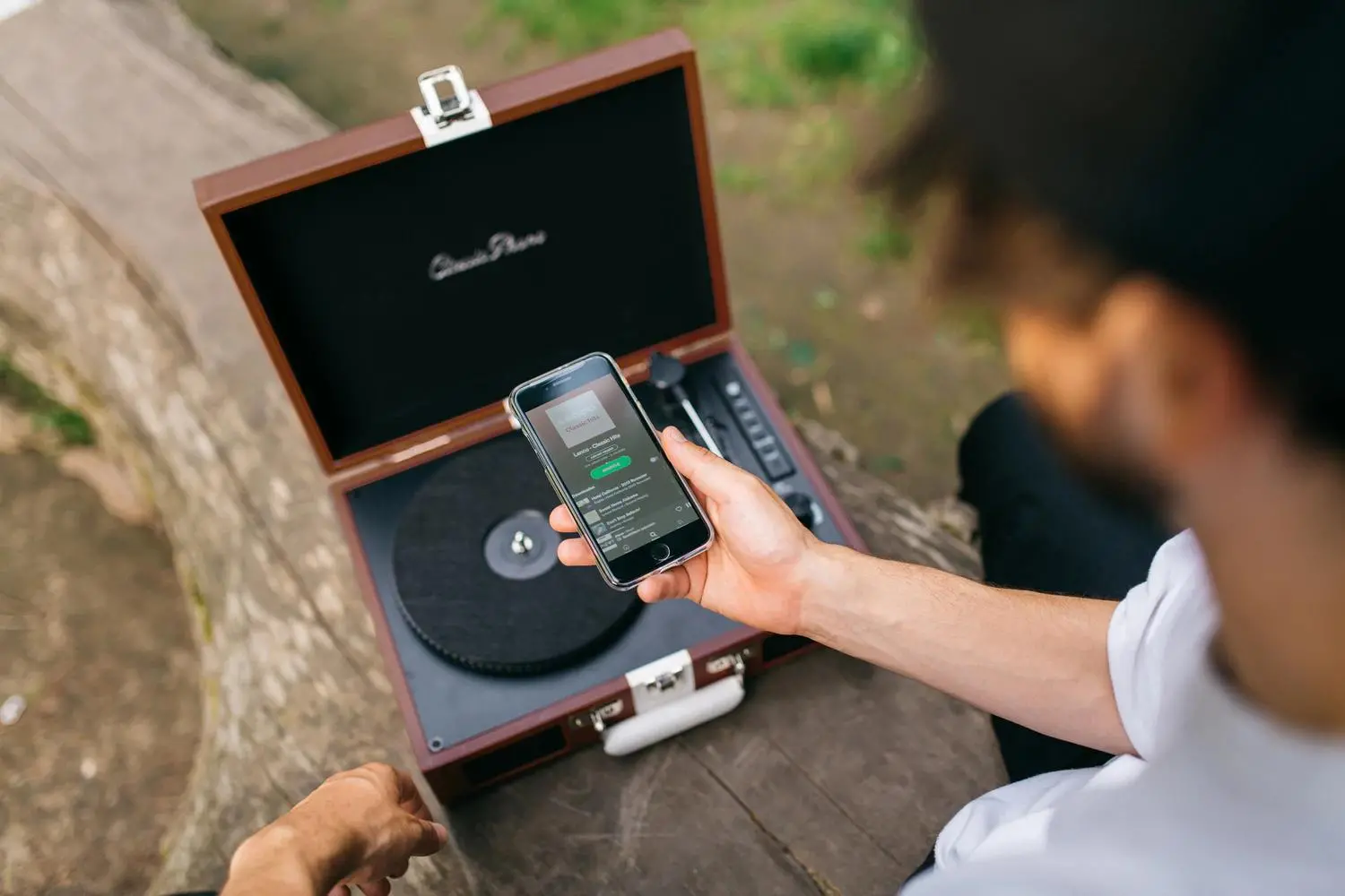 Gramofon Lenco TT-120BNWH Manualny Napęd bezpośredni Bluetooth Brązowo-biały
