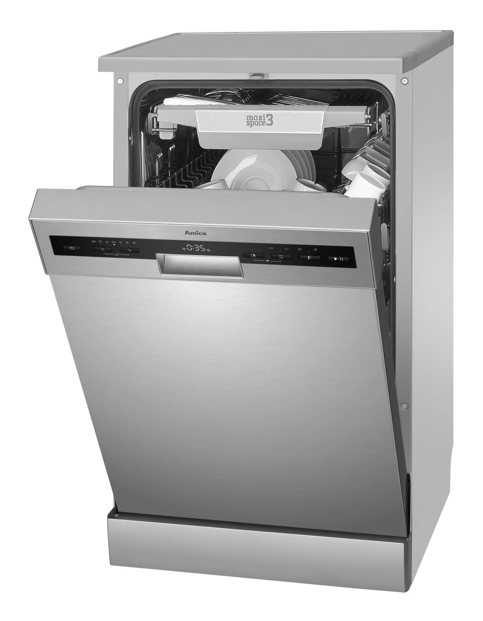 Zmywarka Amica DFM46C8EOiID 44,8cm Automatyczne otwieranie drzwi Szuflada na sztućce