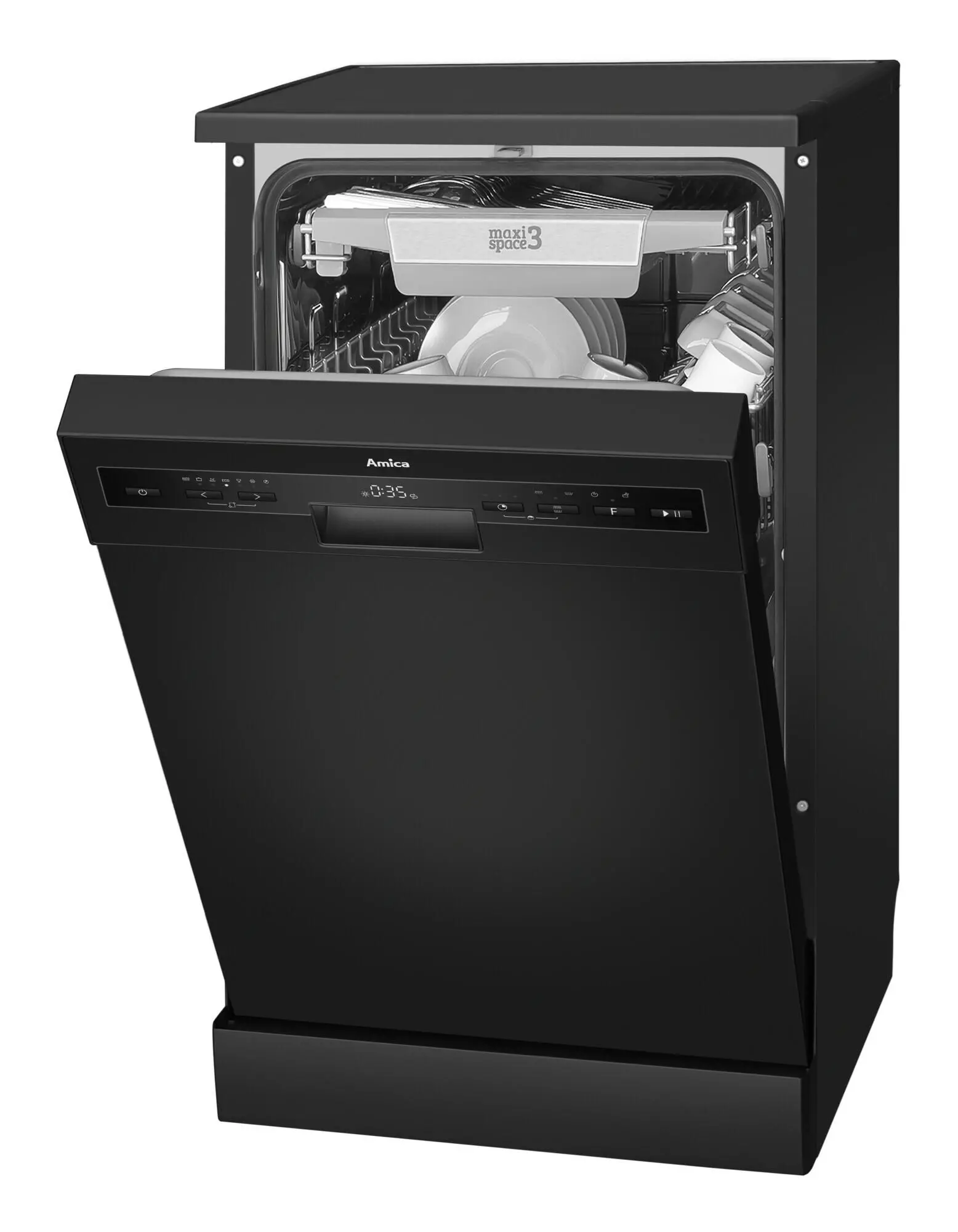 Zmywarka Amica DFM46C8EOiBD 44,8cm Automatyczne otwieranie drzwi Szuflada na sztućce