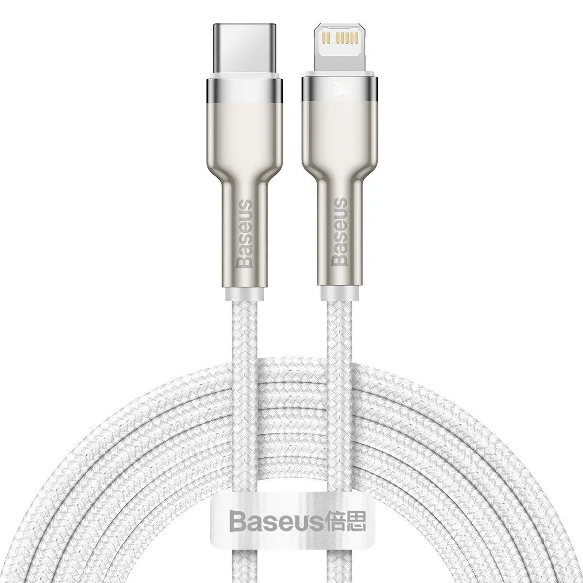Kabel Baseus USB-C do Lightning Cafule Biały