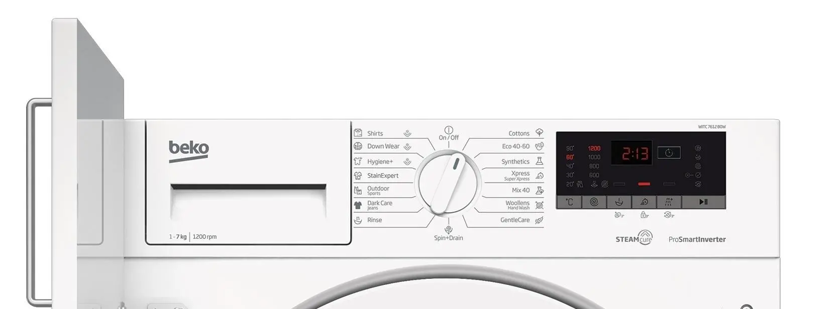 Pralka Beko WIT C7612 B0W SteamCure 7kg 1200obr/min