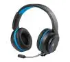 Słuchawki przewodowe z mikrofonem Tracer Gamezone Dragon Blue LED Nauszne Czarno-niebieski