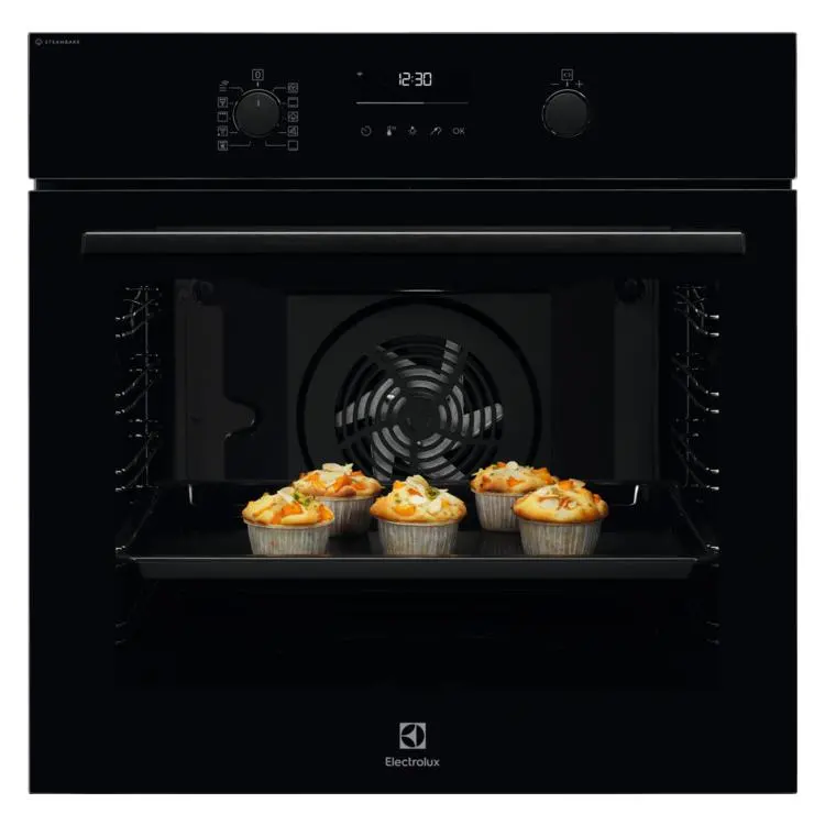 Piekarnik elektryczny parowy Electrolux 600 SteamBake EOD6P77WZ Termoobieg Termosonda Zdalne sterowanie Czarny