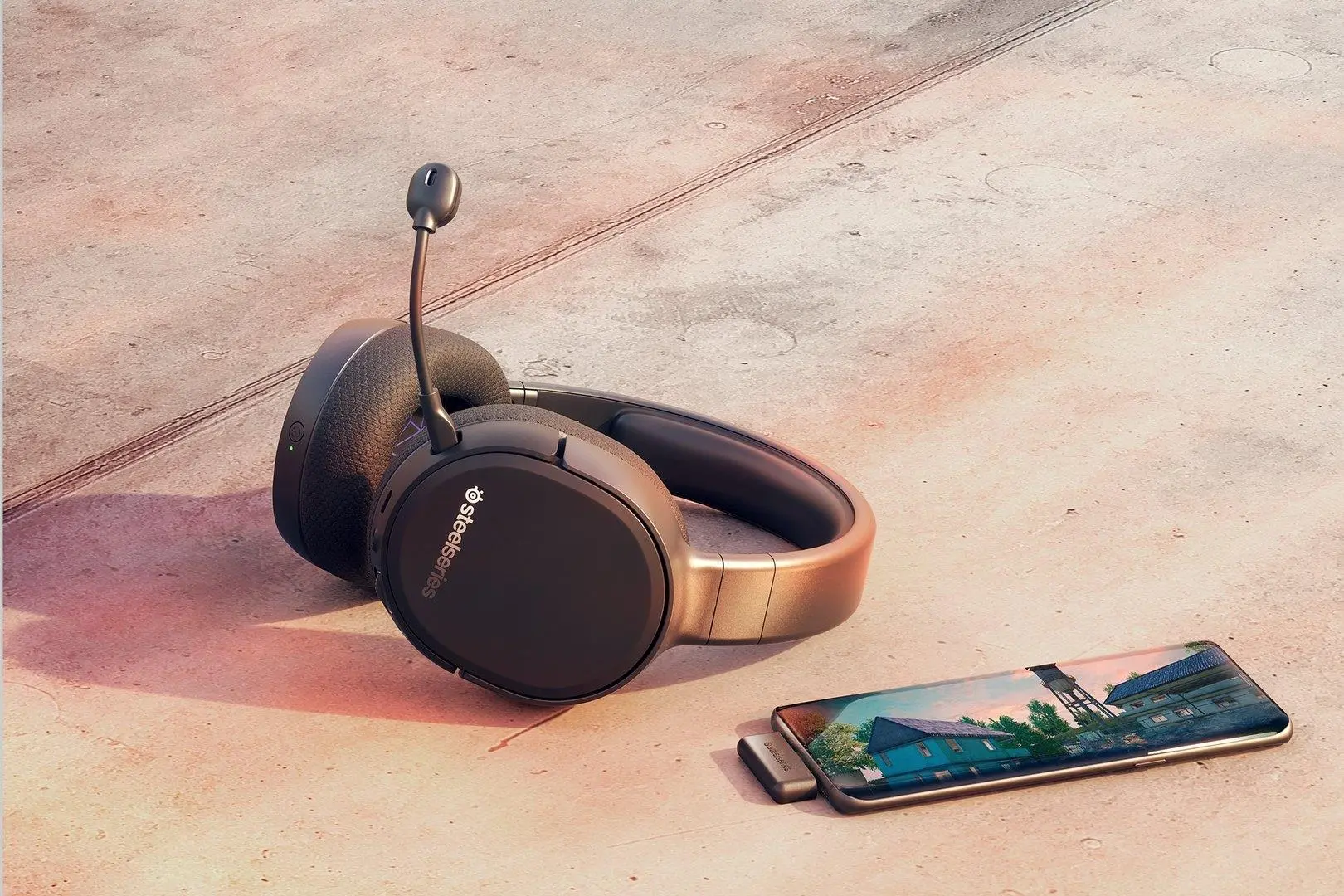 Słuchawki bezprzewodowe z mikrofonem SteelSeries Arctis 1 PS5 Nauszne Czarny