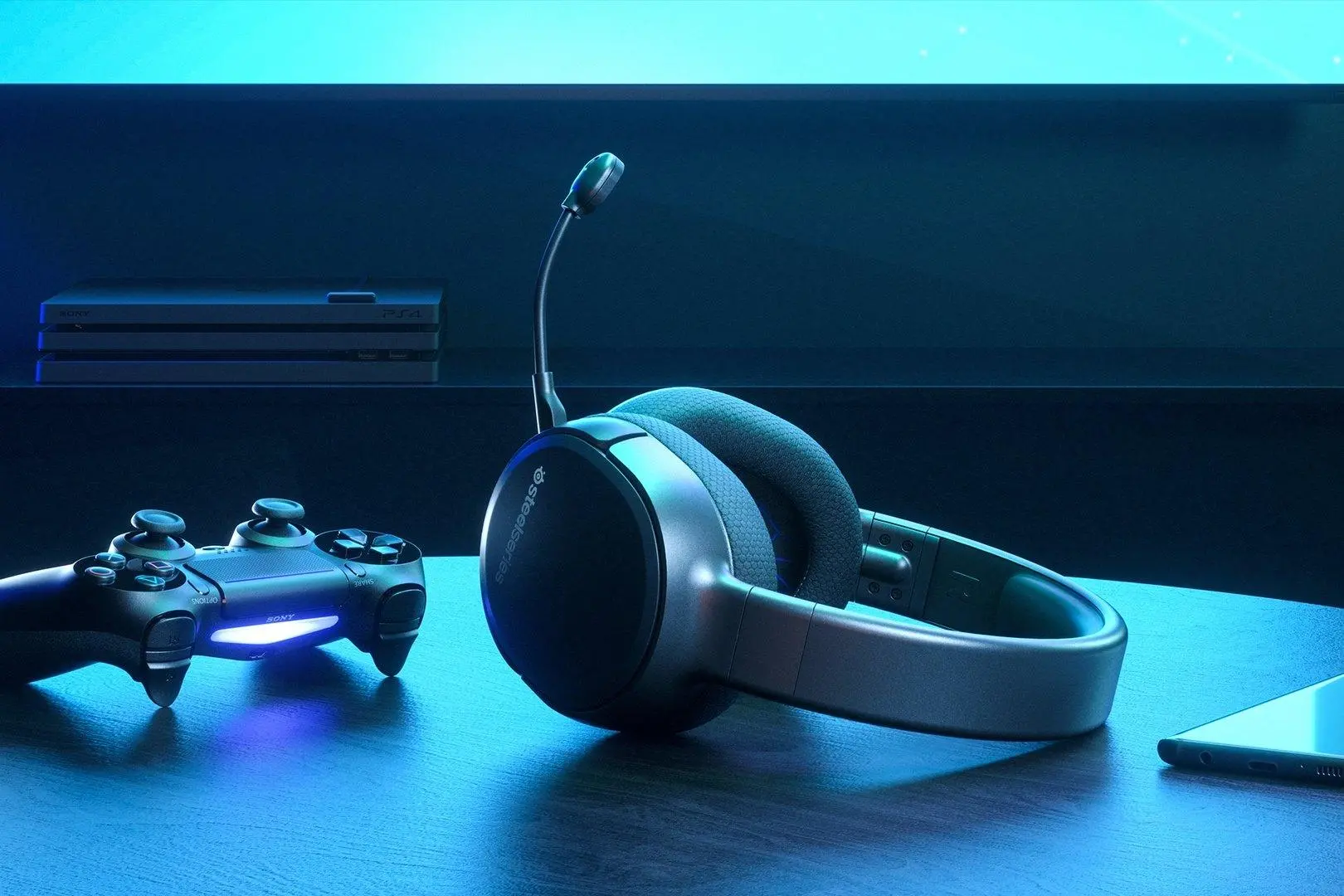 Słuchawki bezprzewodowe z mikrofonem SteelSeries Arctis 1 PS5 Nauszne Czarny