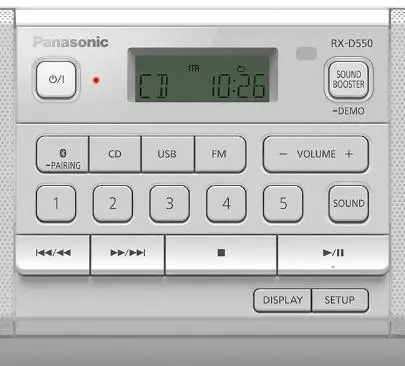 Radioodtwarzacz Panasonic RX-D550E-W Bluetooth Srebrny