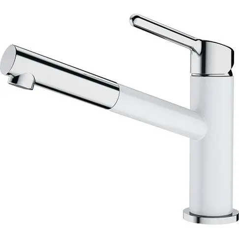 Bateria Franke Orbit Pull-Out Chrom/Biały Mosiądz