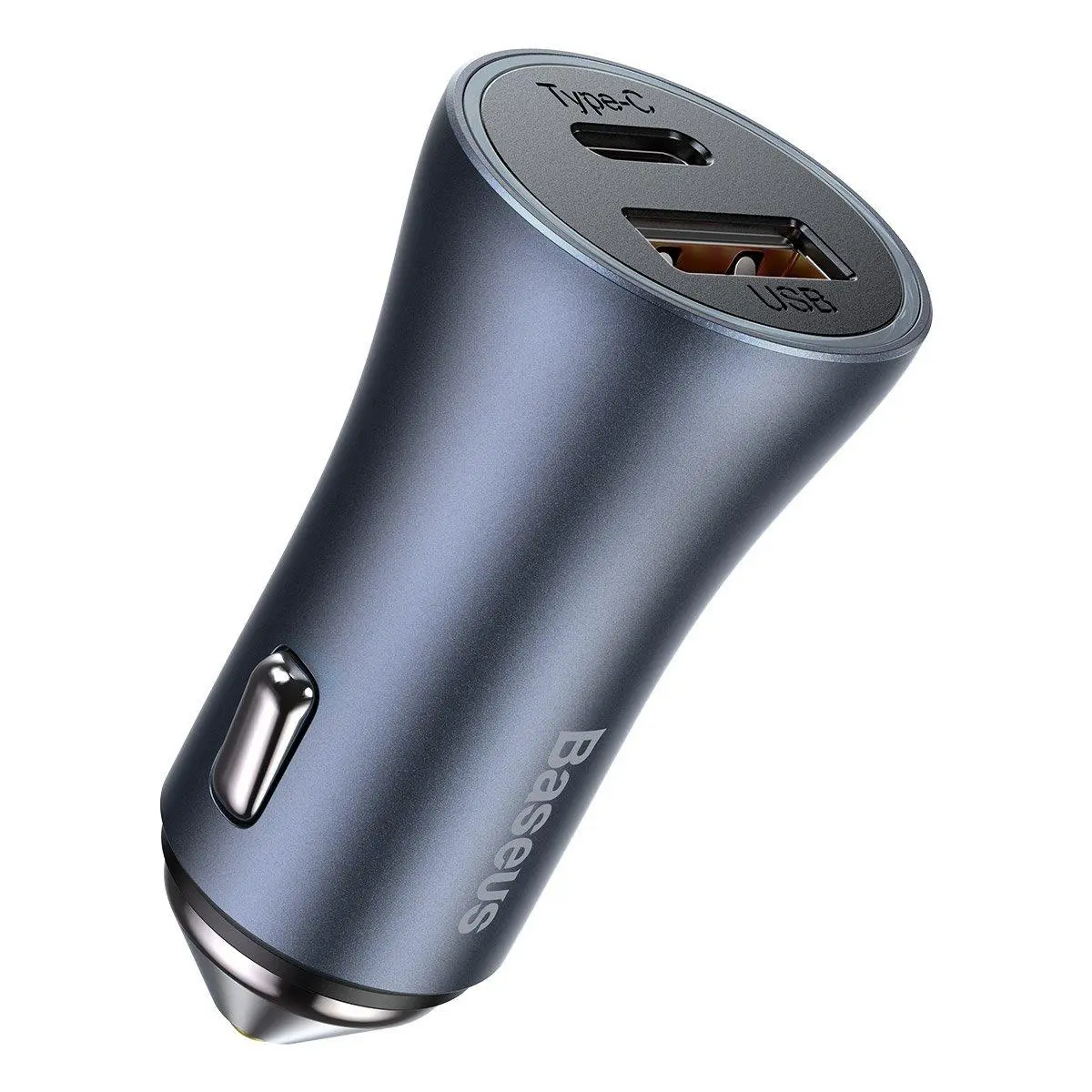 Ładowarka samochodowa Baseus Golden Contactor Pro USB USB-C QC4,0+ PD SCP 40W Szary