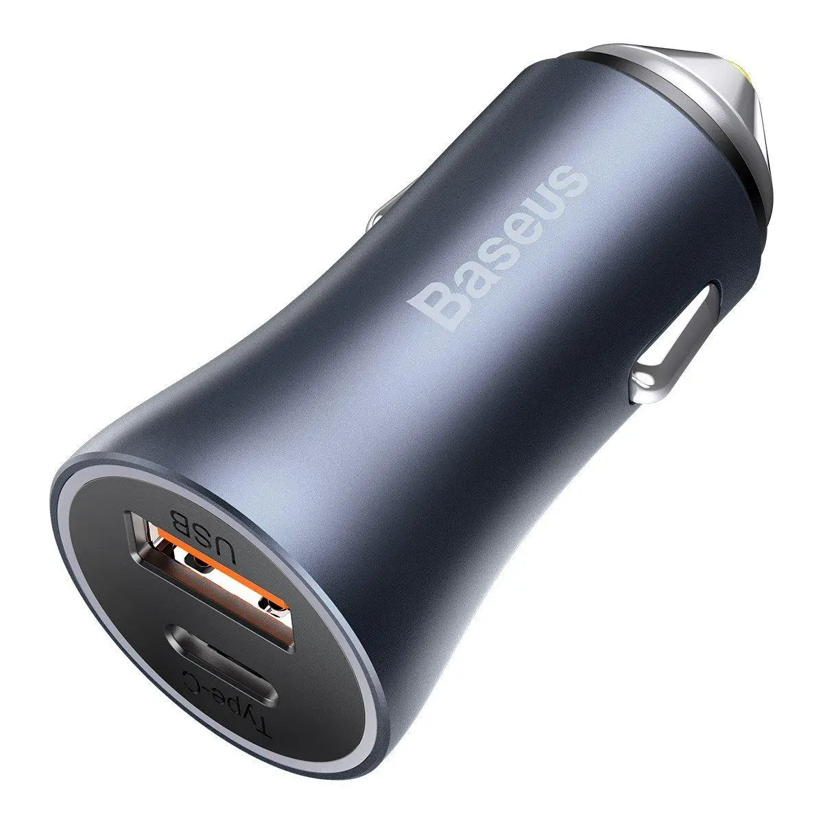 Ładowarka samochodowa Baseus Golden Contactor Pro USB USB-C QC4,0+ PD SCP 40W Szary