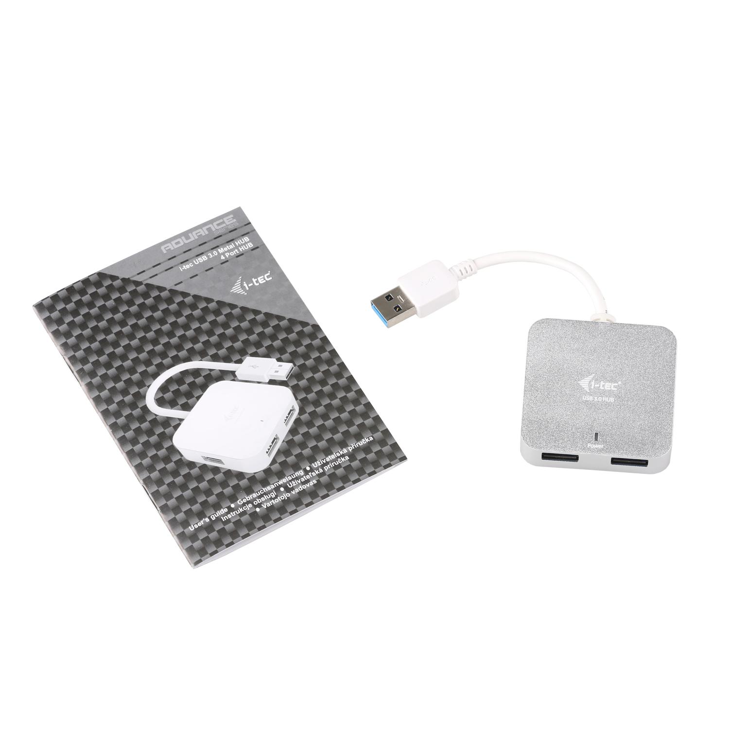 Hub USB i-Tec USB3.0 HUB Metal 4 PORT U3HUBM402