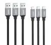 Kabel Aukey CB-CMD1 USB-C do USB 3szt 1m Czarny