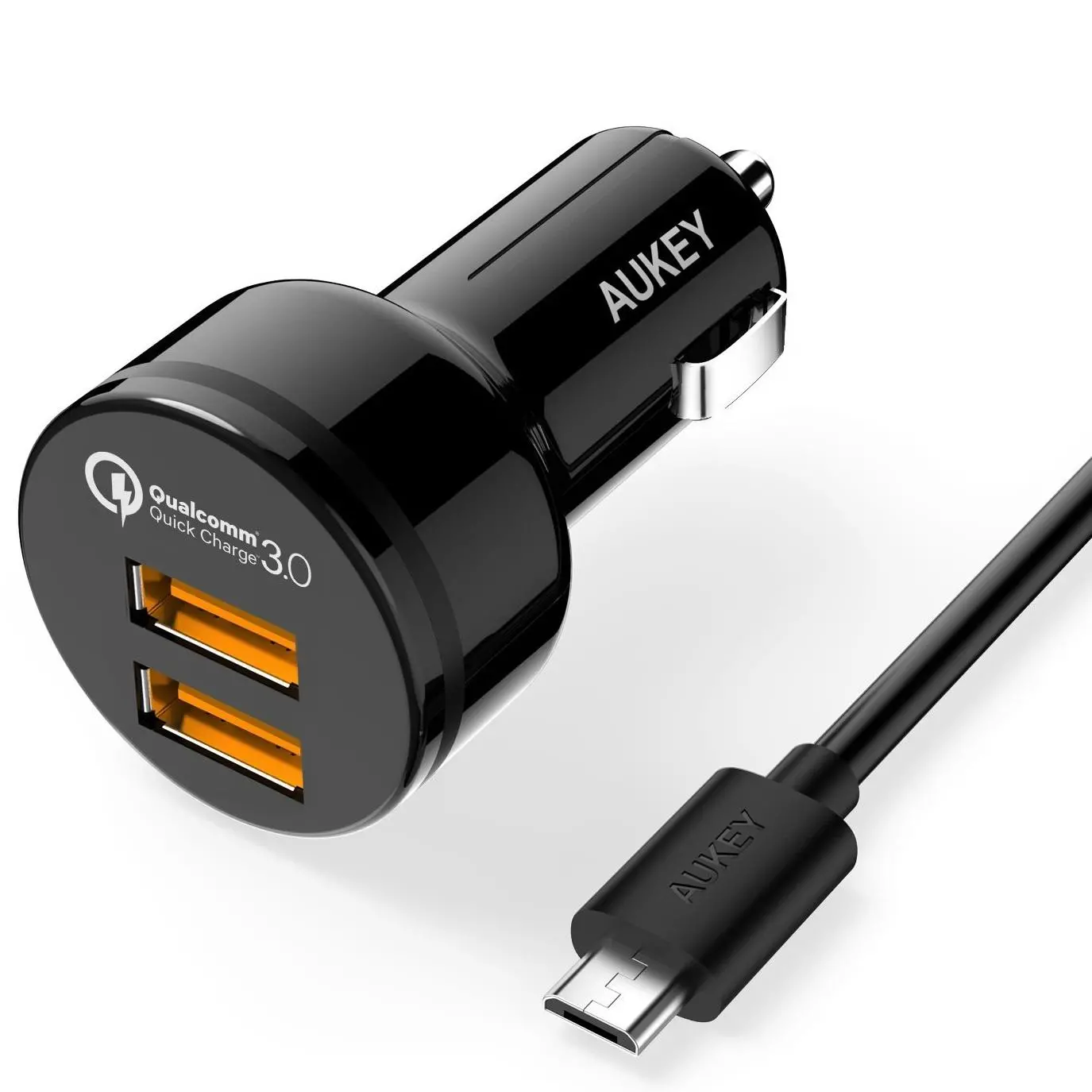 Ładowarka samochodowa Aukey CC-T8 2xUSB QC 36W Czarny