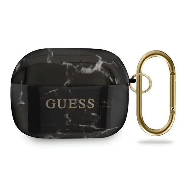 Etui na słuchawki Guess Marble Collection GUACAPTPUMABK do AirPods Pro Czarny