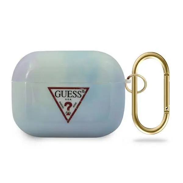 Etui na słuchawki Guess GUACAPTPUMCGC02 Tie & Dye Collection AirPods Pro Niebieski