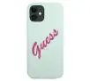 Etui Guess Silicone Vintage Script GUHCP12SLSVSBF do iPhone 12 mini fuksja