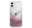 Etui Guess Glitter Liquid Vintage GUHCP12SGLVSPI do iPhone 12 mini Różowy