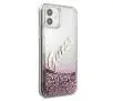 Etui Guess Glitter Liquid Vintage GUHCP12SGLVSPI do iPhone 12 mini Różowy