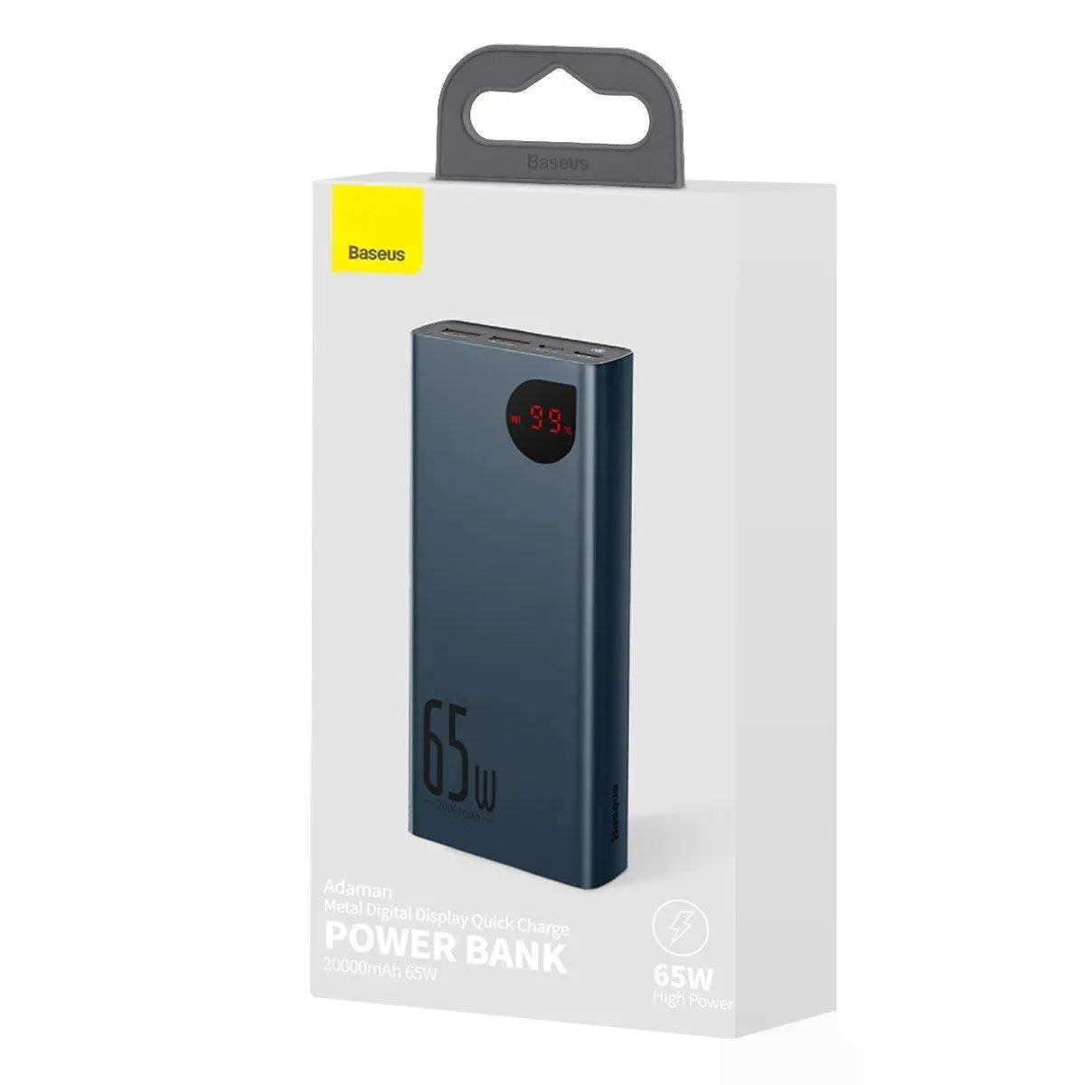 Powerbank Baseus PPIMDA-D03 Adaman 20000mAh metalowy 65W Niebieski