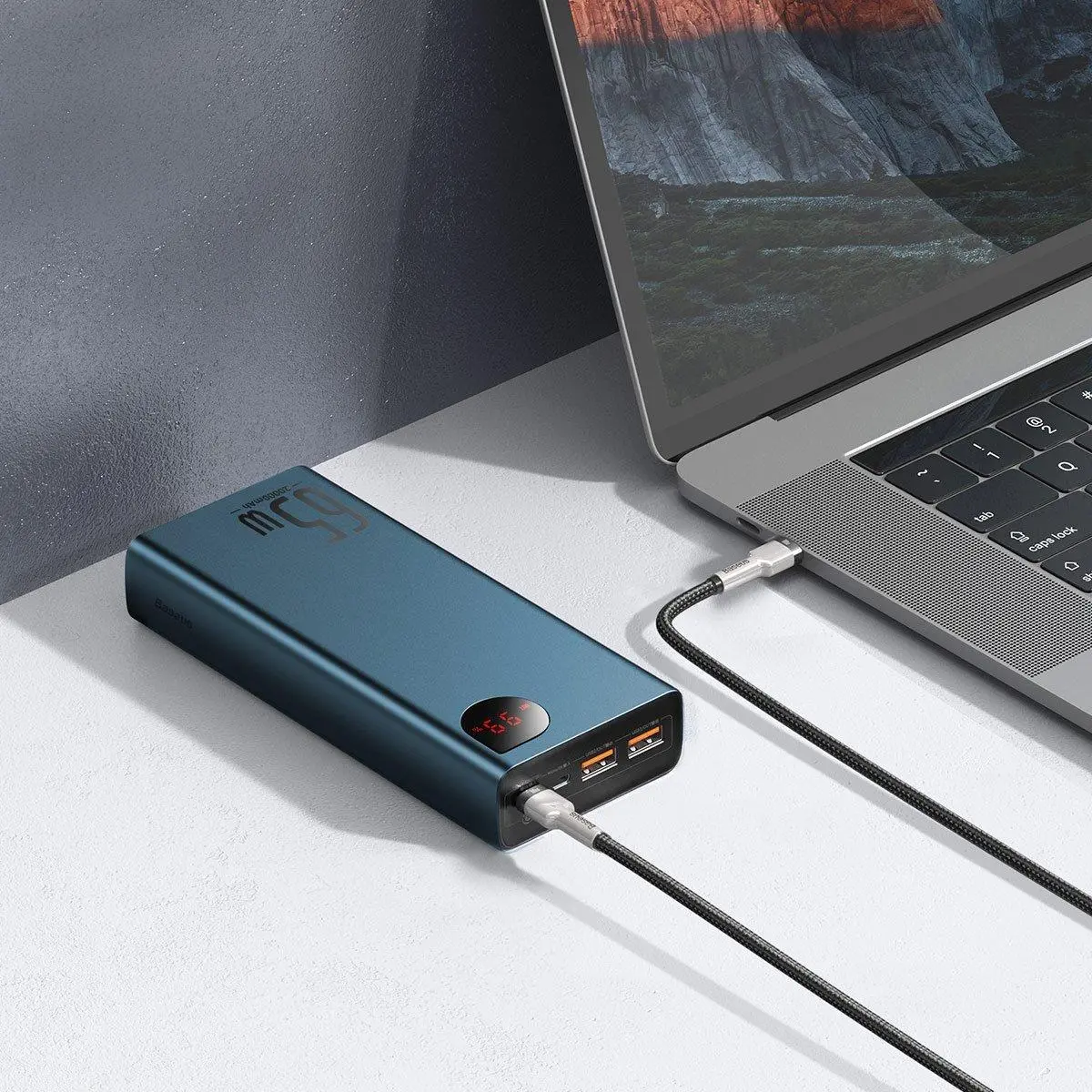 Powerbank Baseus PPIMDA-D03 Adaman 20000mAh metalowy 65W Niebieski